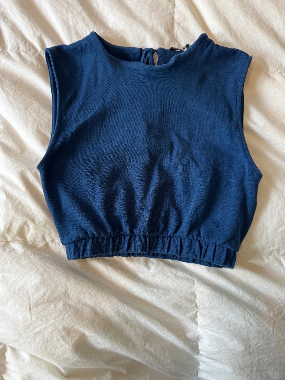 Zara Crop Top Tie Back Muscle Top